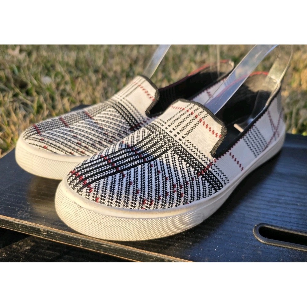 Journee Collection Meika Slip On Shoes Womens 8.5 Plaid Casual Low Top